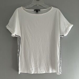 Lauren‎ Ralph Lauren Tee Shirt Womens Medium Black Label Activewear Casual Boxy